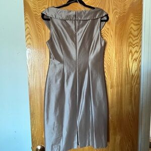 Kay Unger Taupe Midi Dress